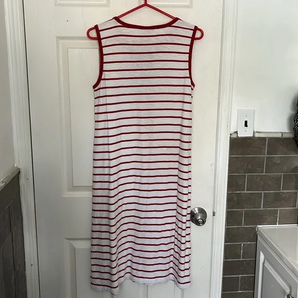 Women’s knee length size small sleeveless striped dress brand new never worn. - Picture 2 of 2